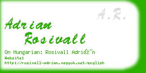 adrian rosivall business card